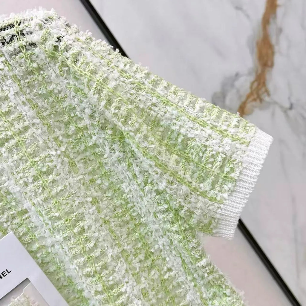 Pale Green Mixed Fiber Tee