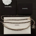 Elegant Pearl Chain Belt