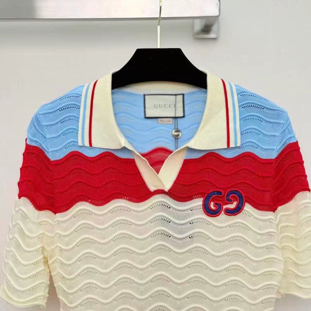 Vibrant Wavy Pattern Polo Shirt