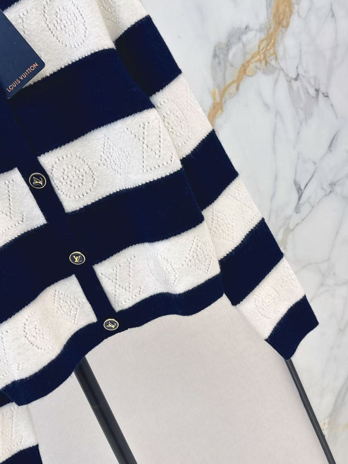Classic Striped Wool Cardigan