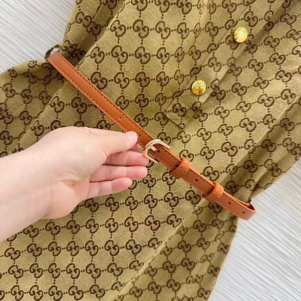 Khaki Monogram Dress