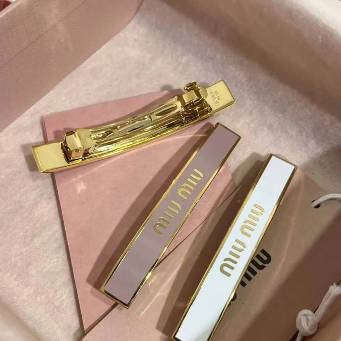 Enamel Gold Letter Spring Clip
