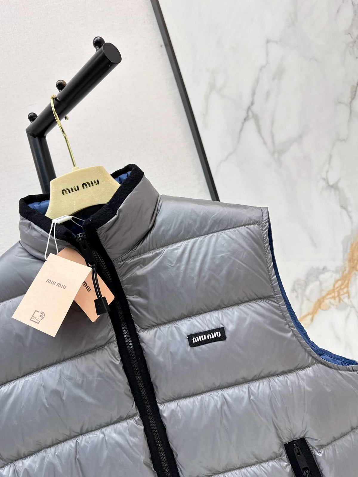 Stand Collar Quilted Vest