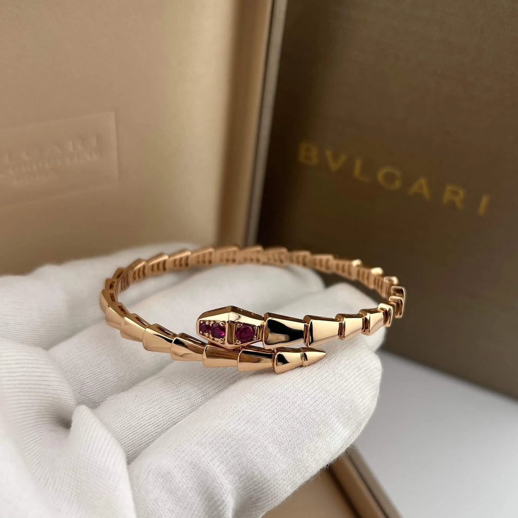 Rose Gold Ruby-Accented Bracelet
