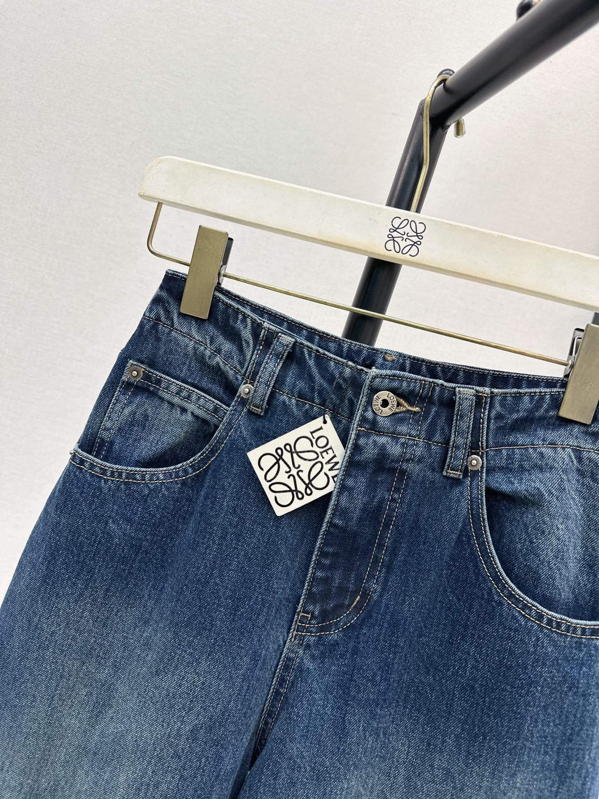 Segmented Baggy Denim Pants