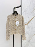 Hollow Round Neck Knit Cardigan