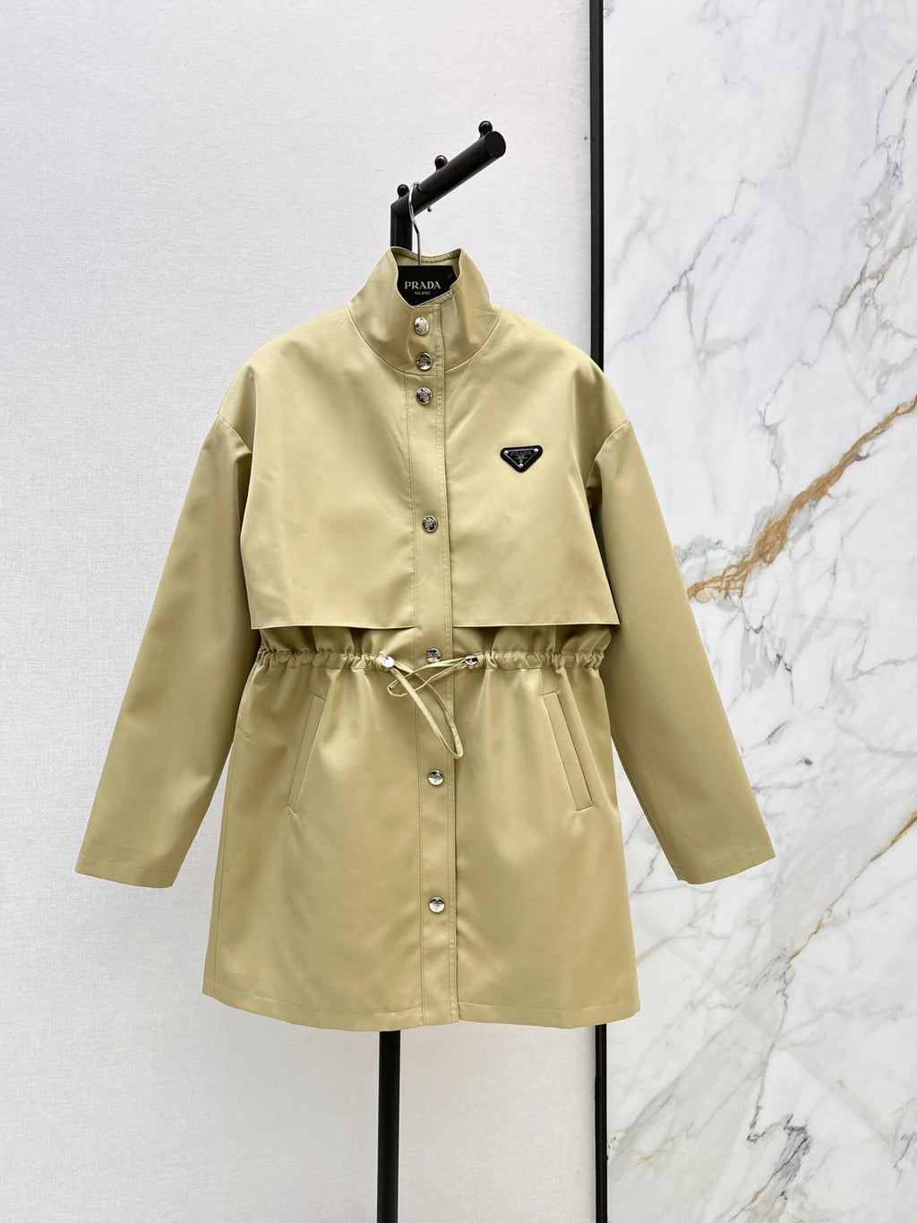 Triangle Elastic Waist Parka