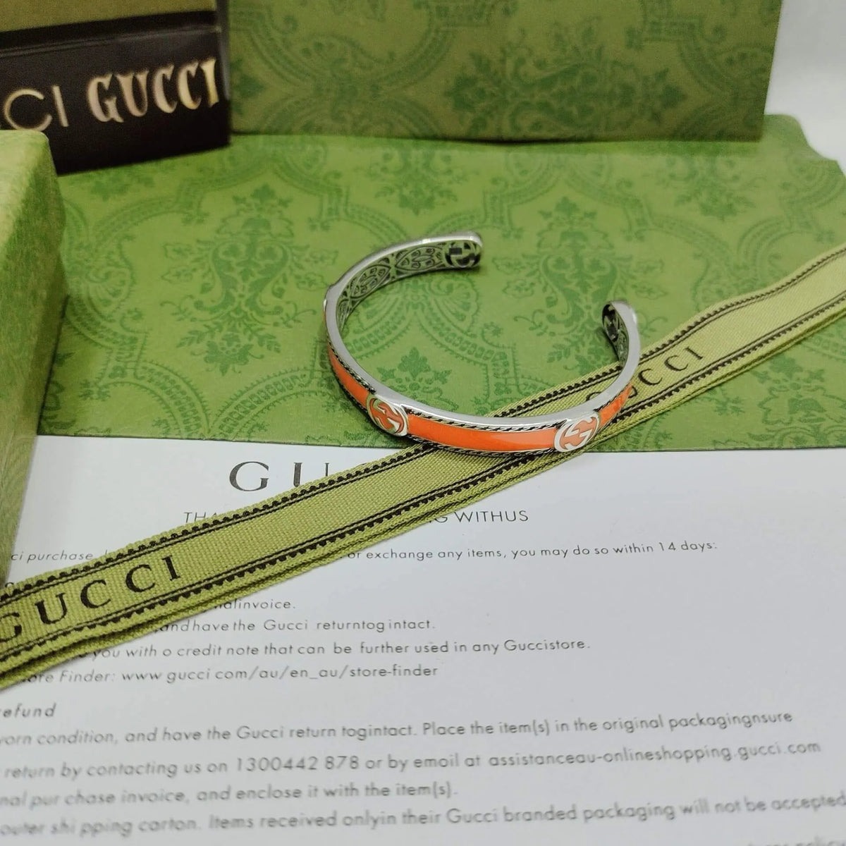 Orange Double G Bangle