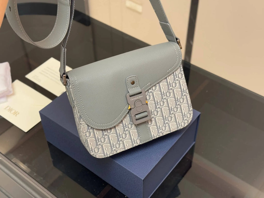 Light-Colored Monogram Messenger Bag