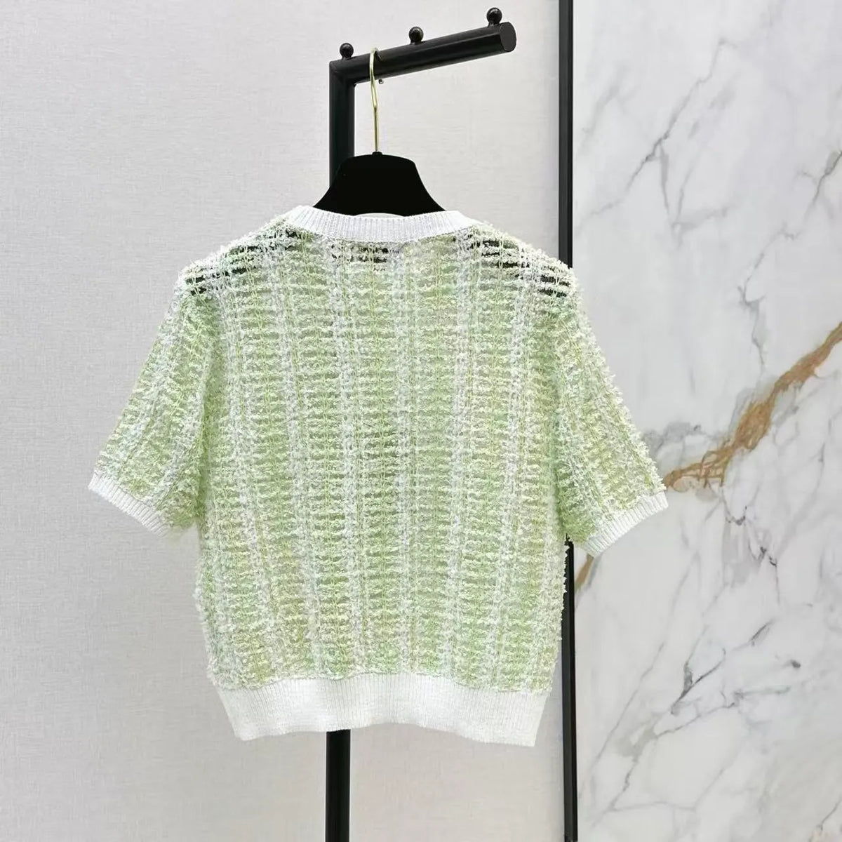 Pale Green Mixed Fiber Tee