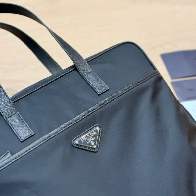Solid Nylon Business Bag