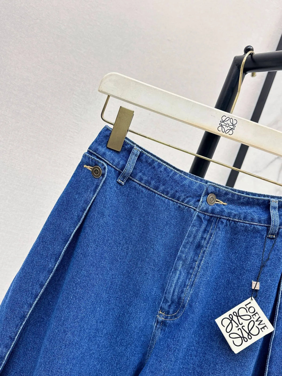 Logo Cropped Shirt Wide Leg Denim Set