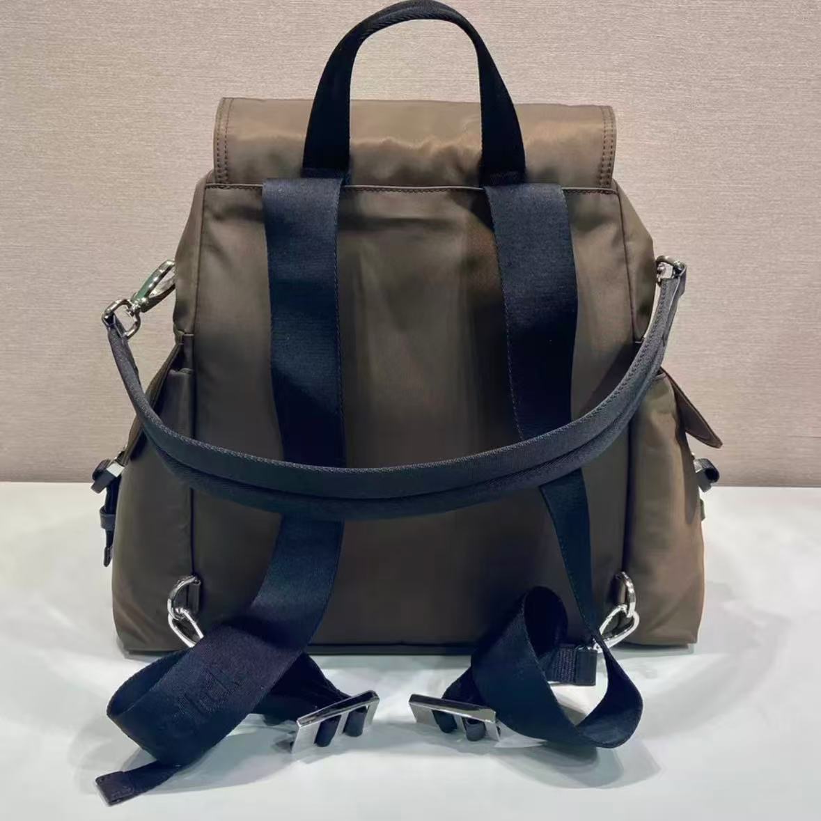 Solid Nylon Backpack