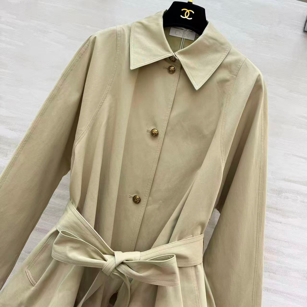 Bubble Hem Trench Coat