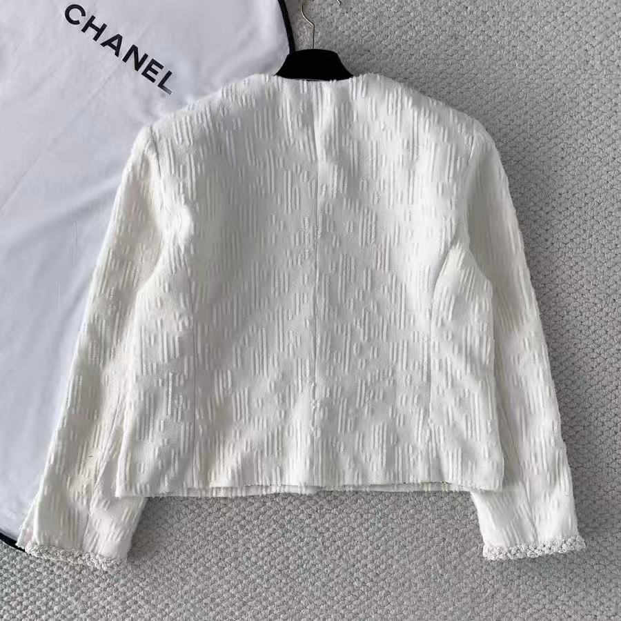 26FW New Classic Gold-Button Flocked Jacket