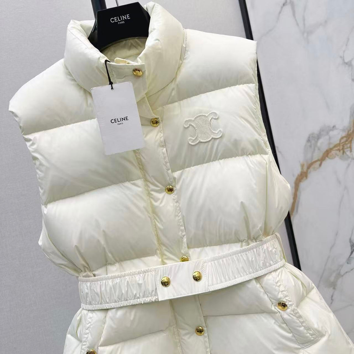 Belted Puffer Vest