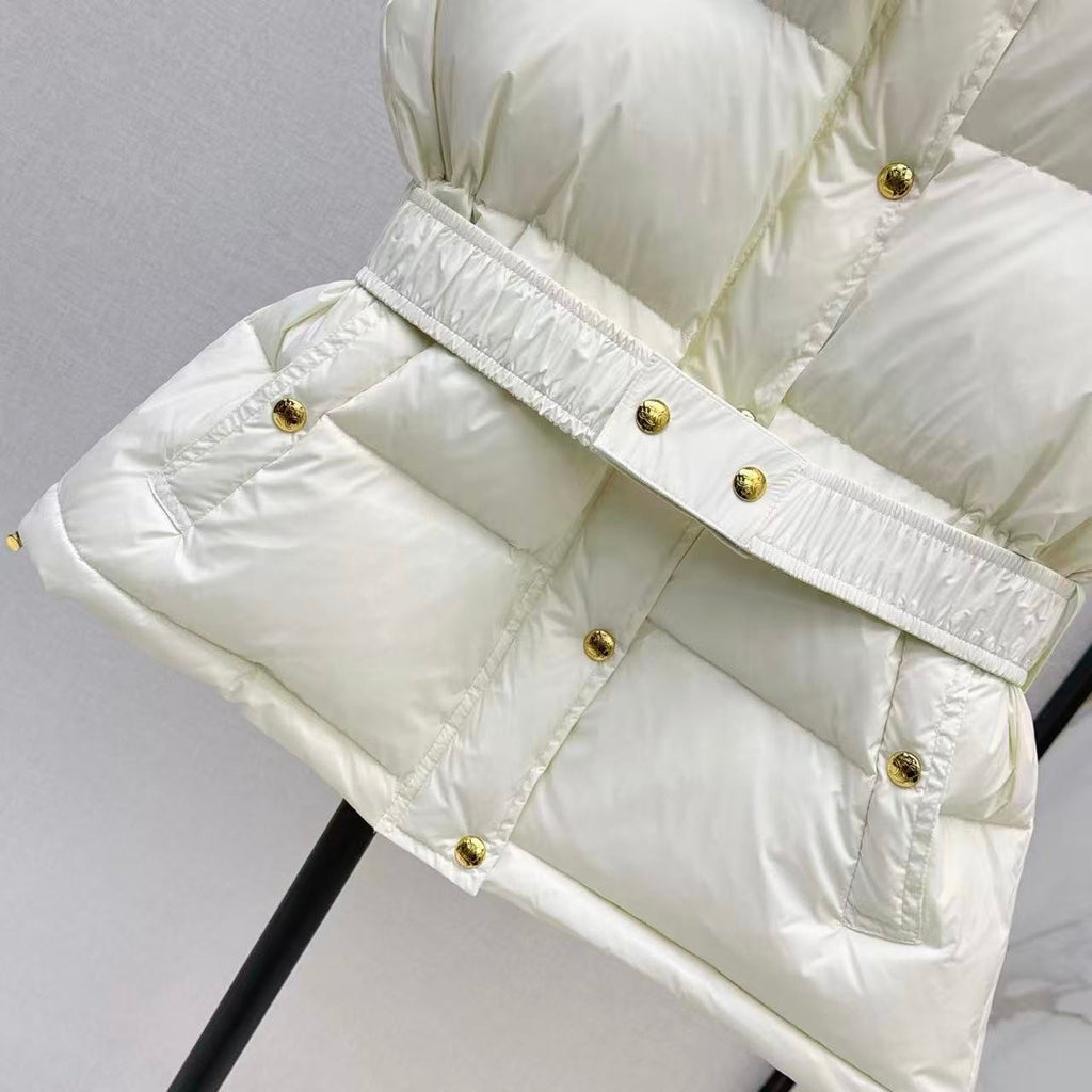 Belted Puffer Vest
