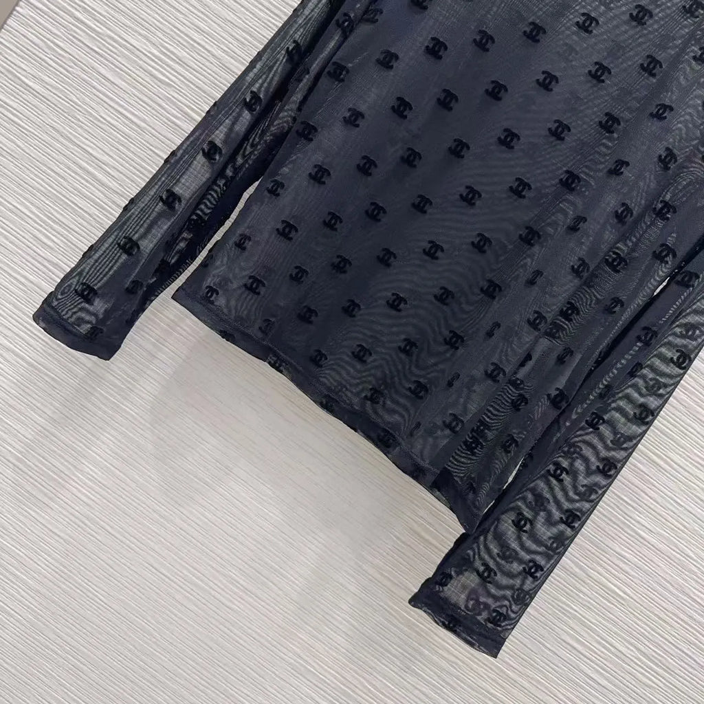 Sheer Mesh Layering Top