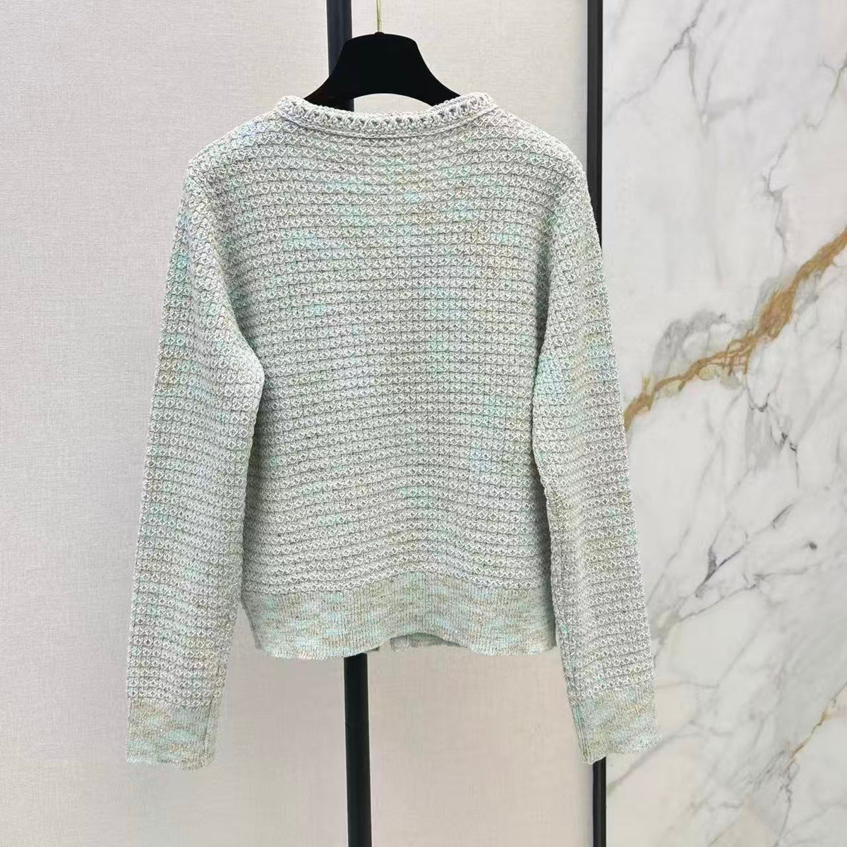 Mint Green Knit Vest and Cardigan Set