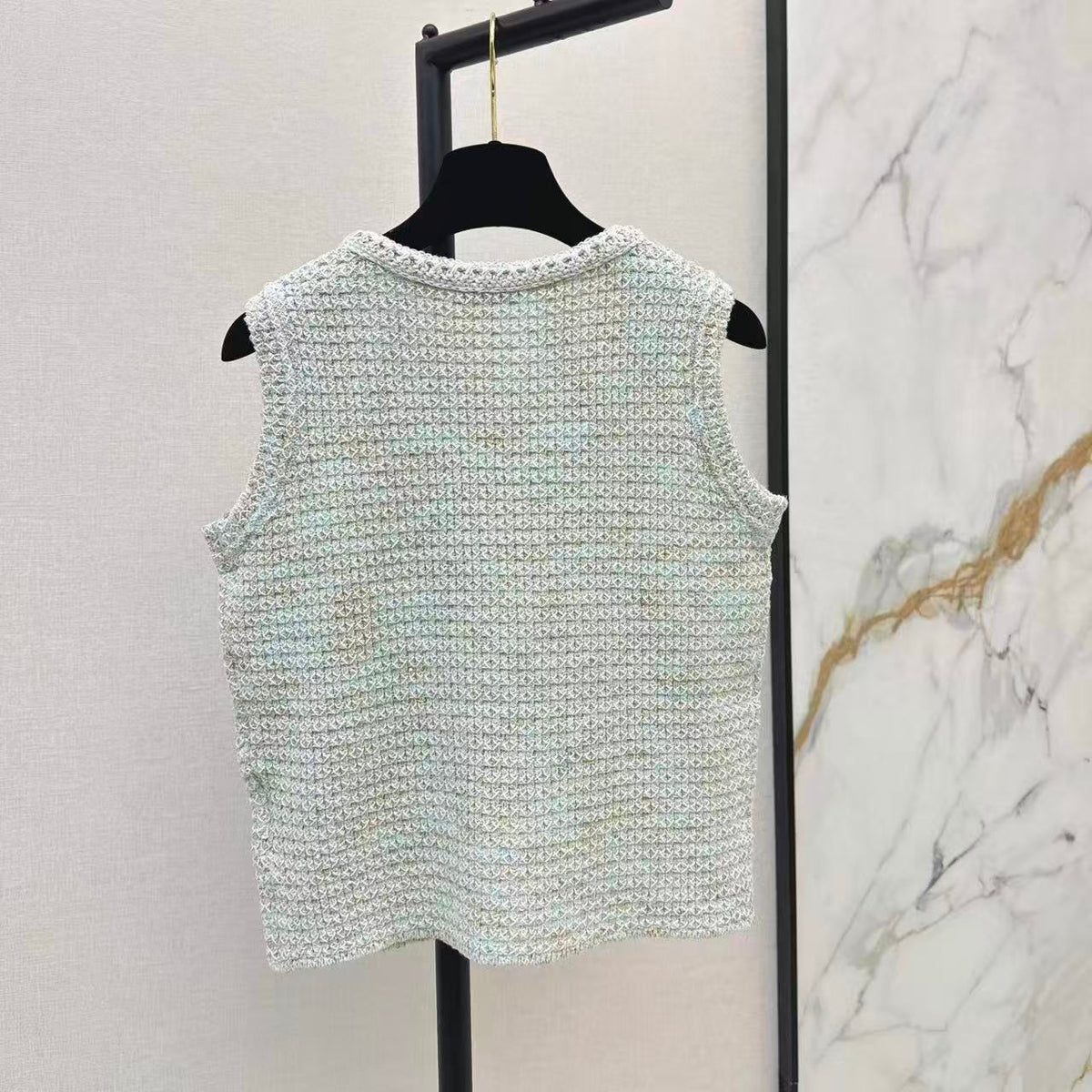 Mint Green Knit Vest and Cardigan Set