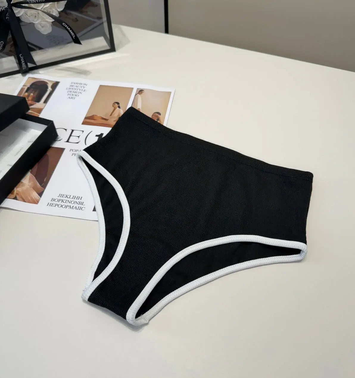 Crop Top High-Waist Swimsuit Set