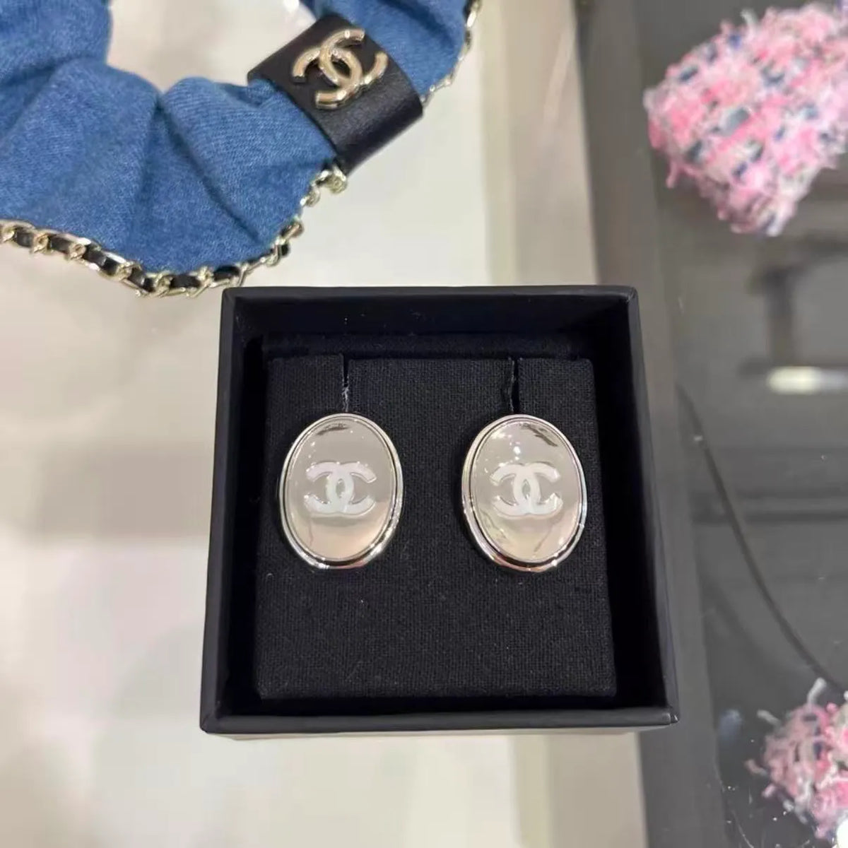 Oval Mirror Earrings