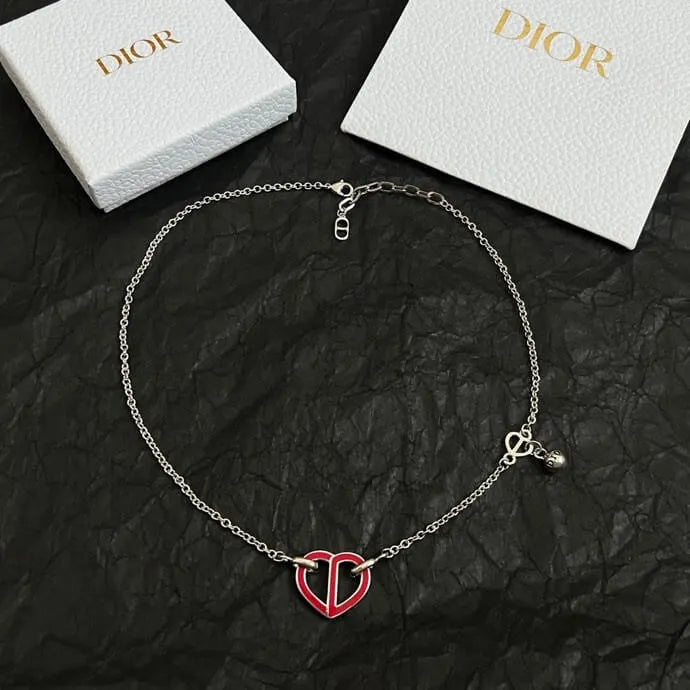 Classic Red Heart Pendant Necklace