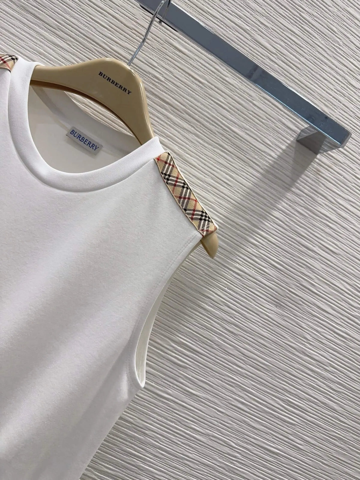 Plaid Patch Sleeveless Sweat Dress