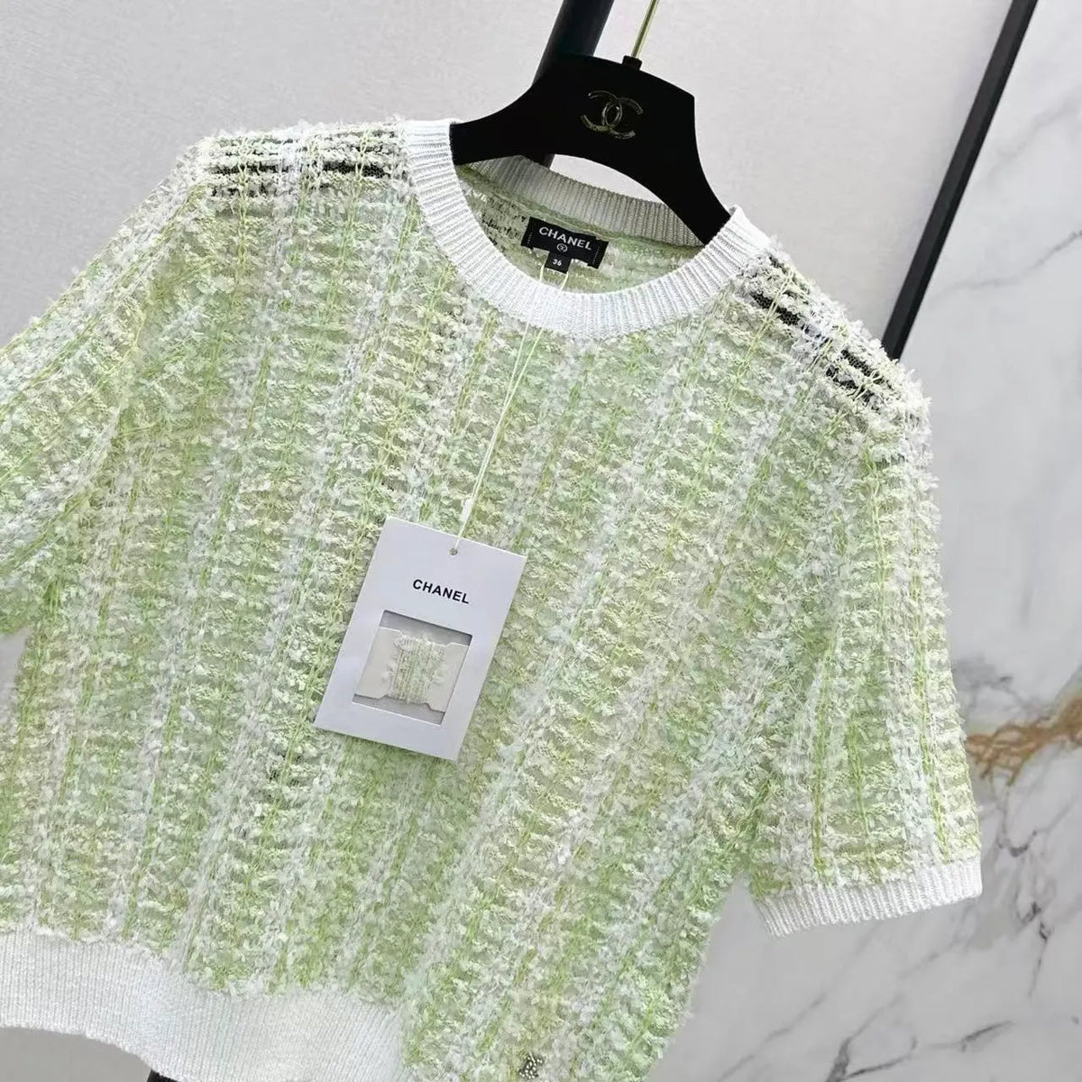 Pale Green Mixed Fiber Tee