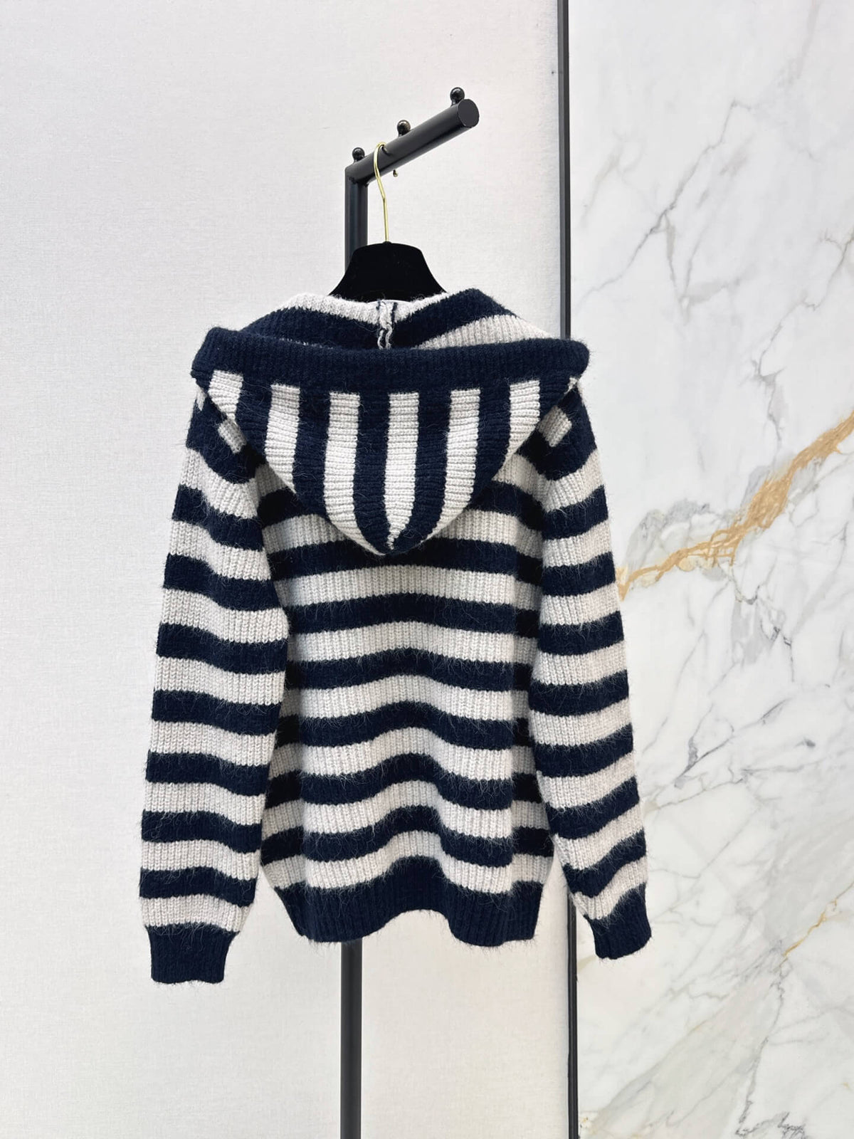 Stripe Button Knit Jacket