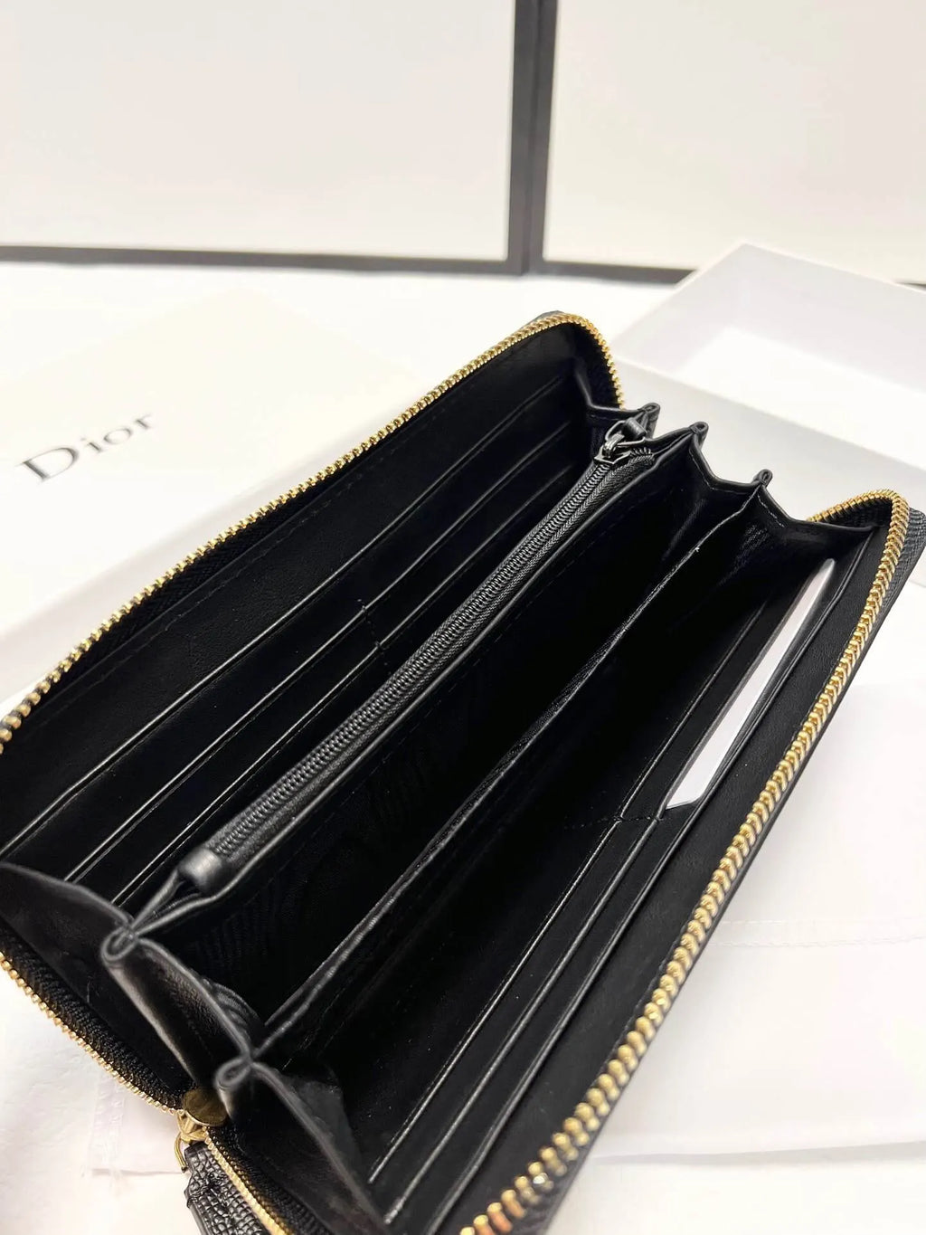 Metal Buckle Long Zip-Around Wallet