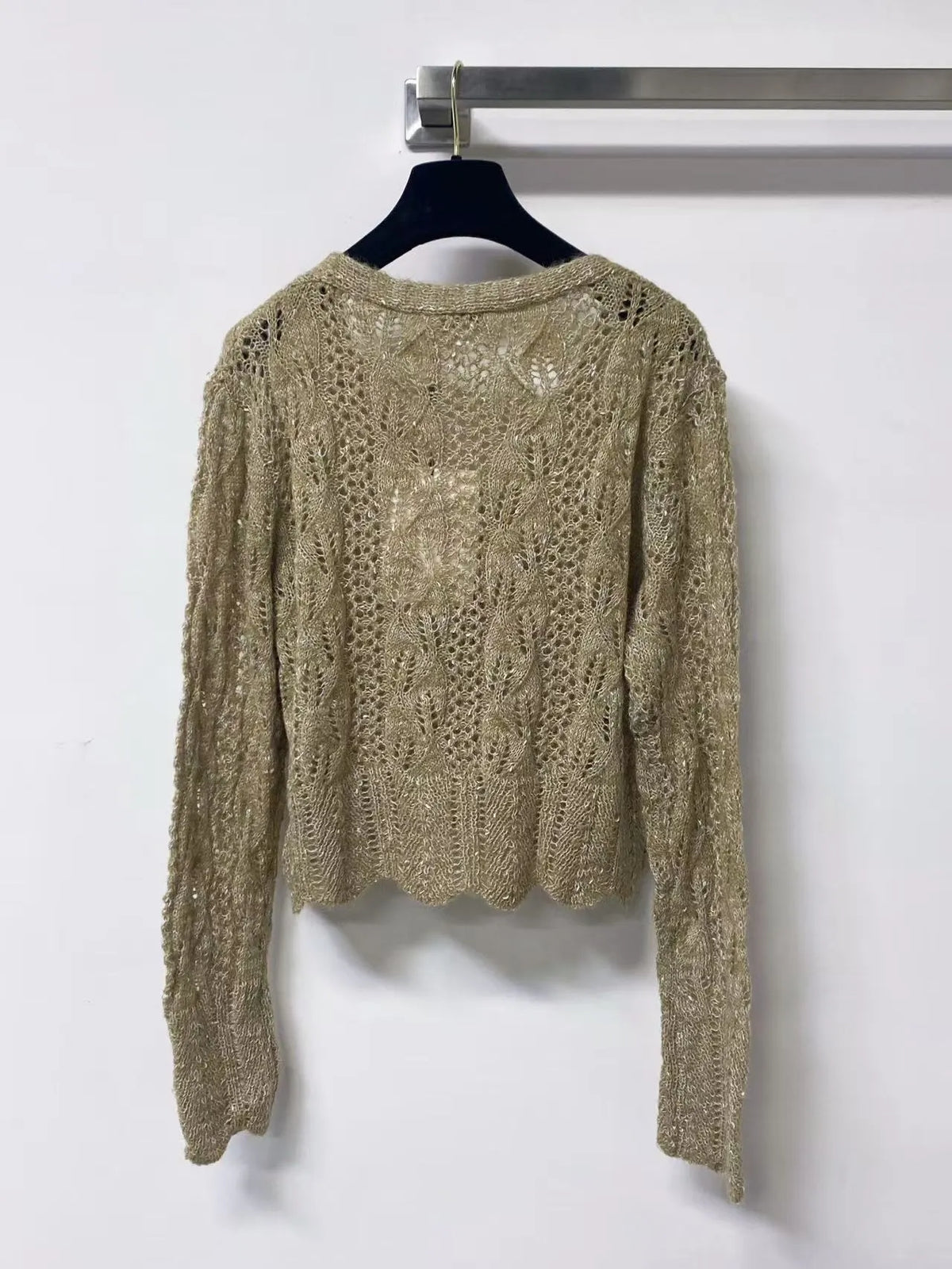 Fall Cropped V-Neck Cardigan