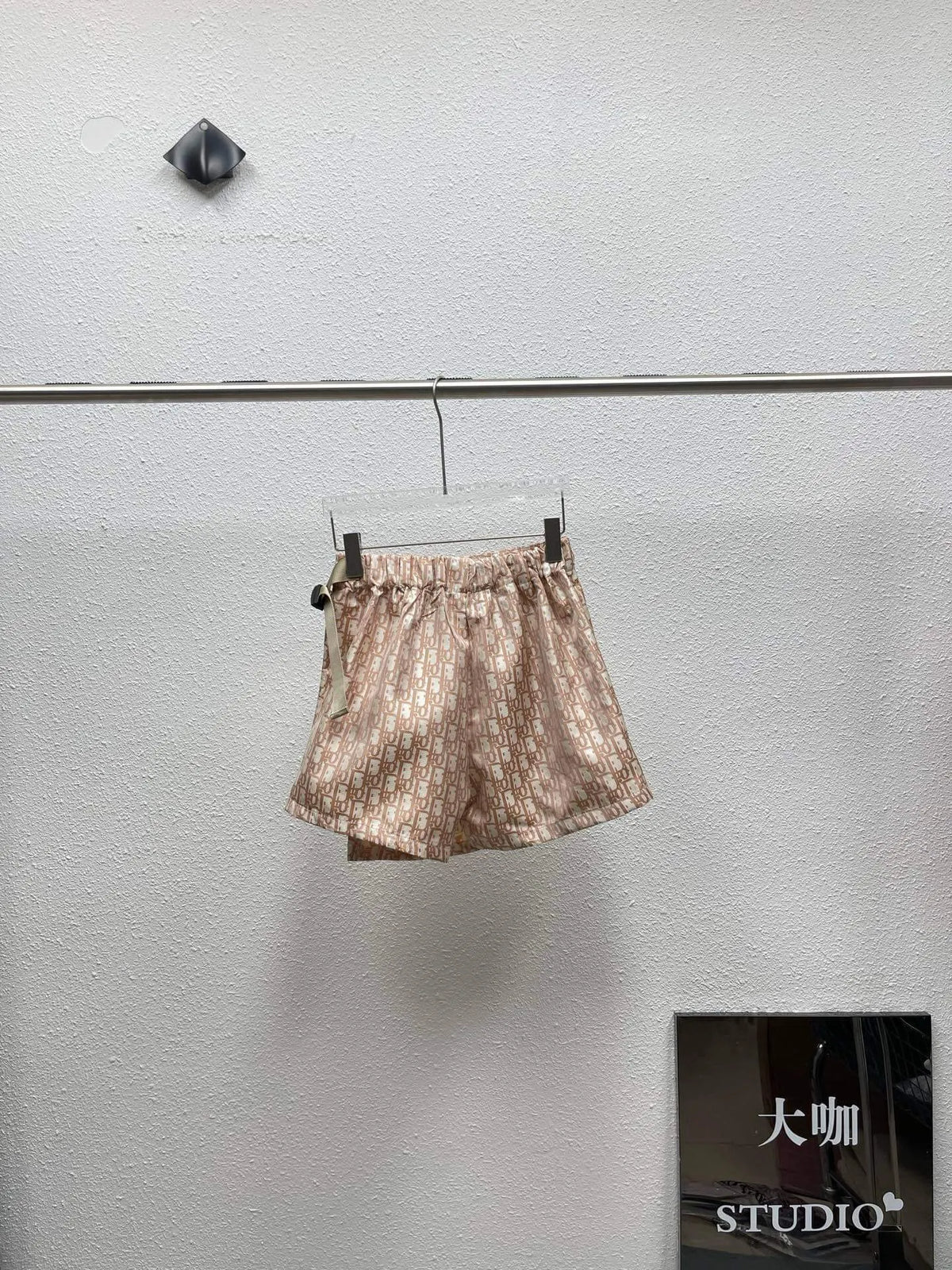 Glossy Letter A-Line Skirt