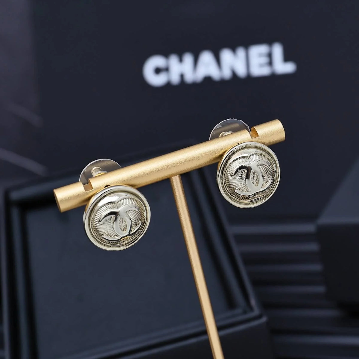 Vintage Brushed-Button Studs