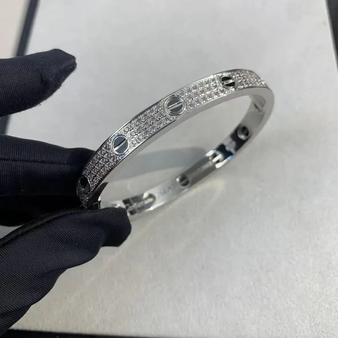 Black Studded Diamond Bracelet