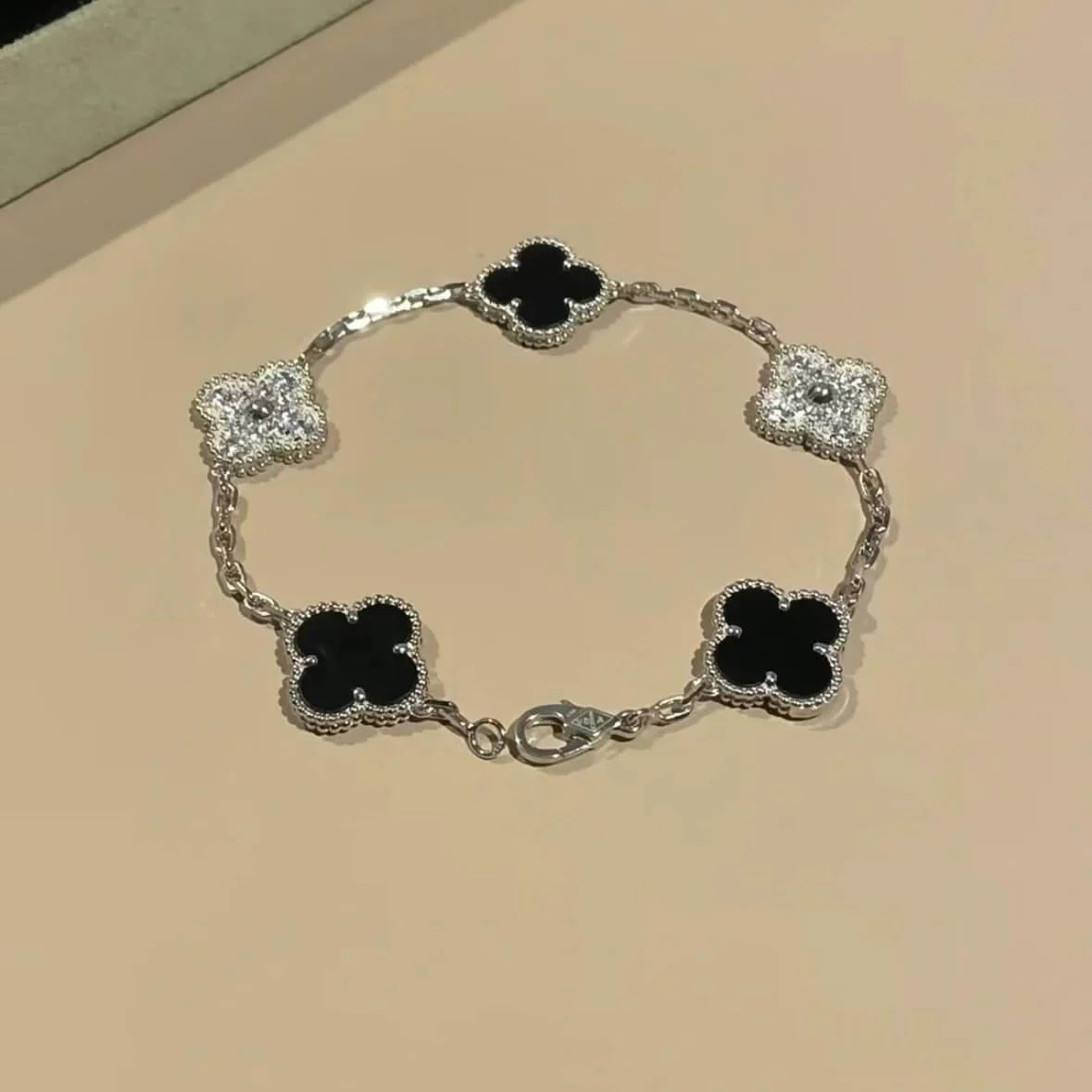 Classic Five-Strand Mother-of-Pearl & Diamond Patch Bracelet