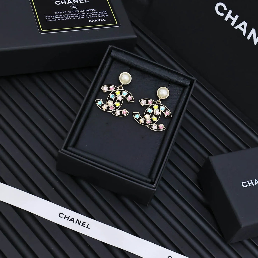 Colorful Star Statement Earrings