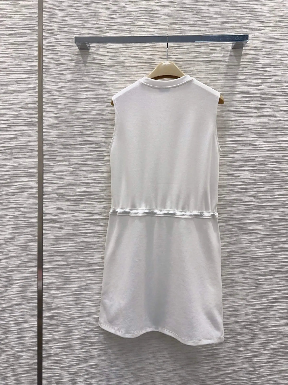 Plaid Patch Sleeveless Sweat Dress
