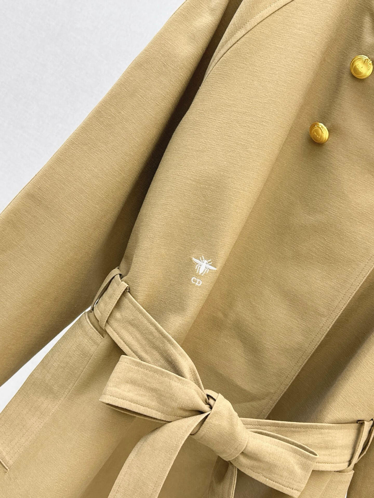 Double Gold Button Tie Waist Coat