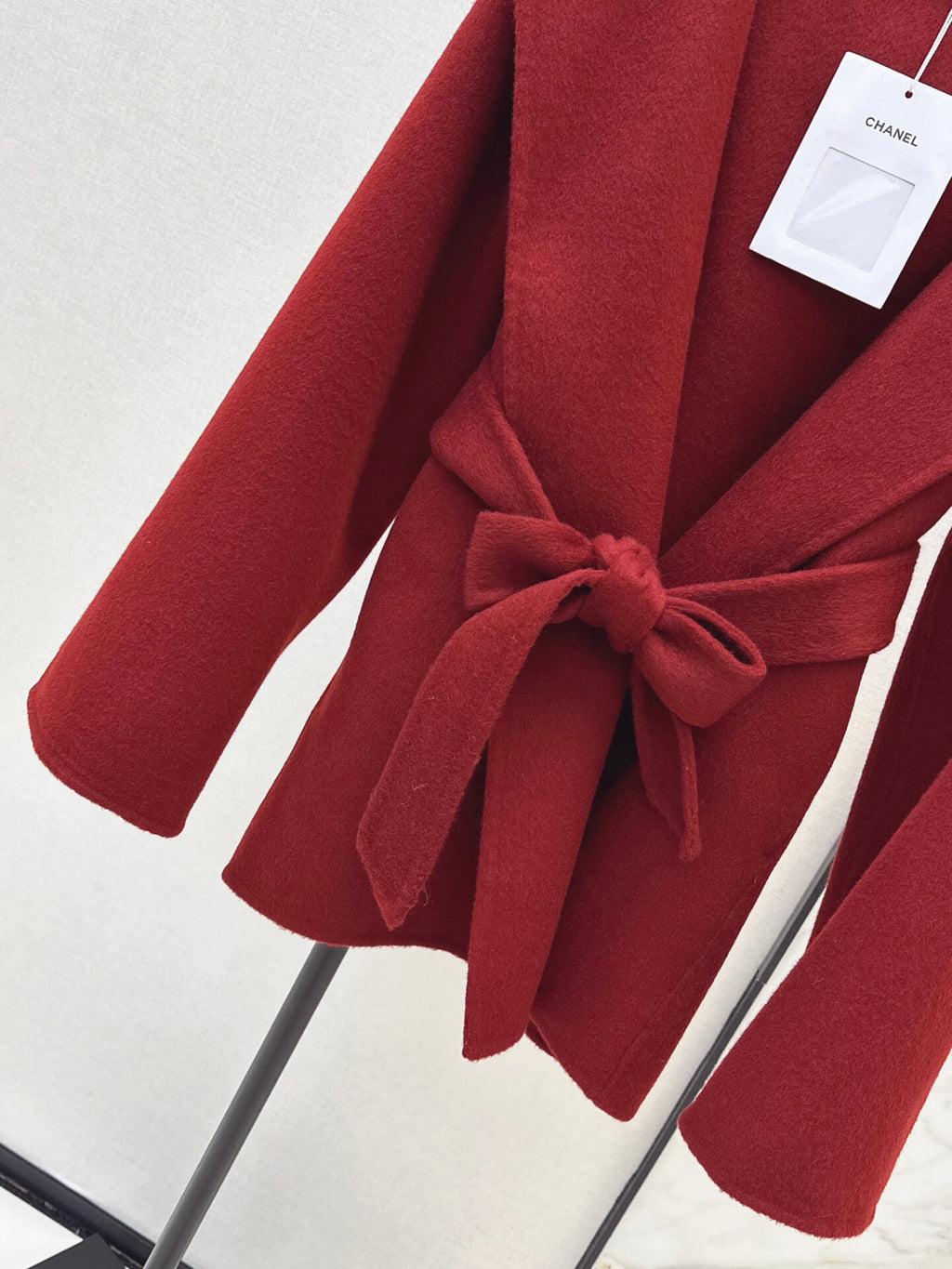 Heather Gray Shawl Collar Wrap Coat