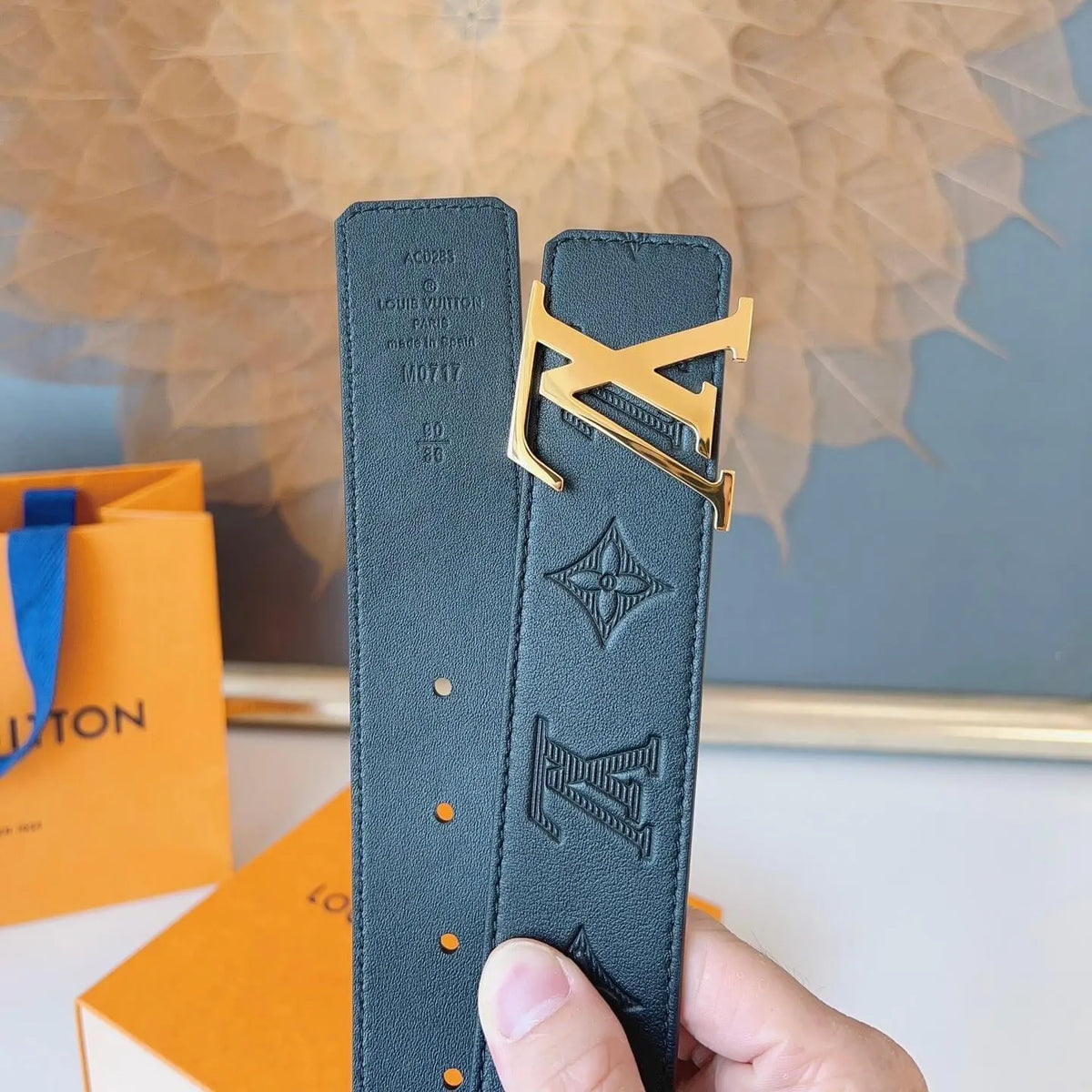 Classic Embossed Print Belt