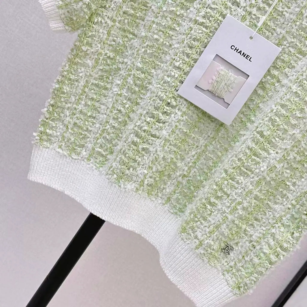 Pale Green Mixed Fiber Tee