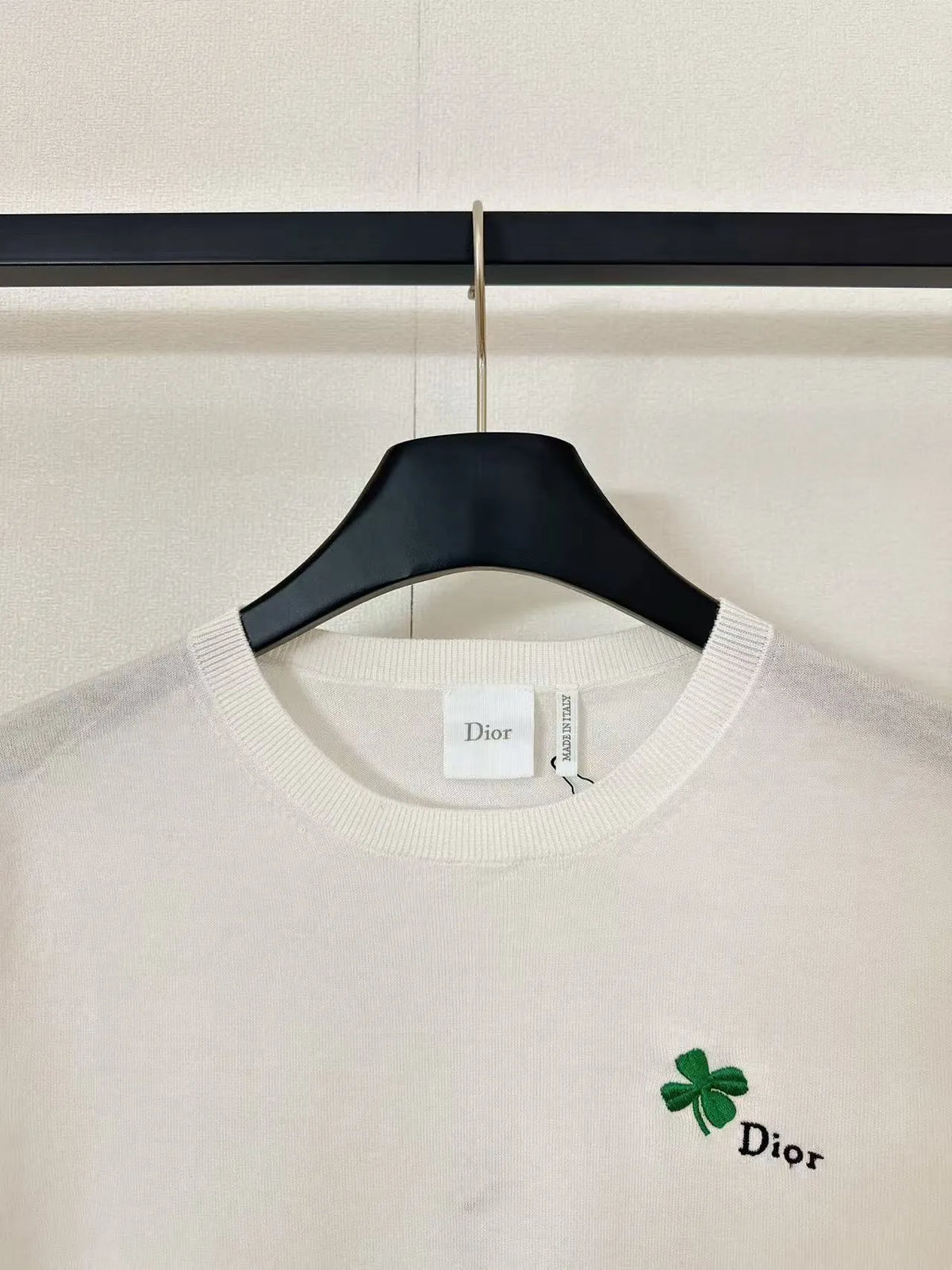 Four-Leaf Clover Embroidery Short Sleeve