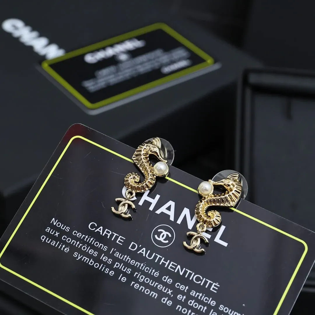 Vintage Seahorse Stud Earrings
