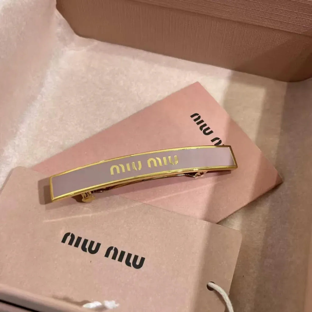 Enamel Gold Letter Spring Clip