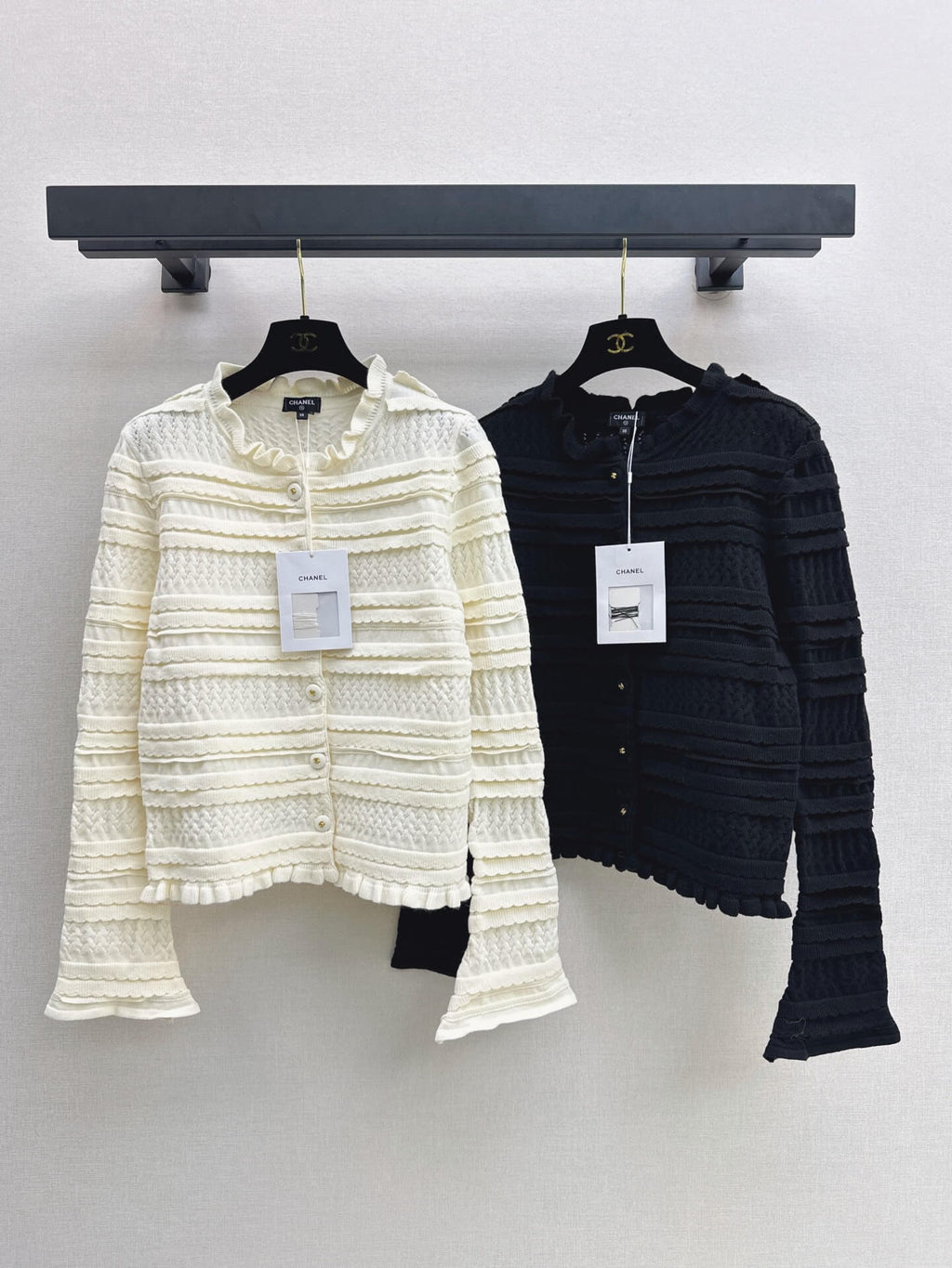 Ruffle Layered Knit Cardigan