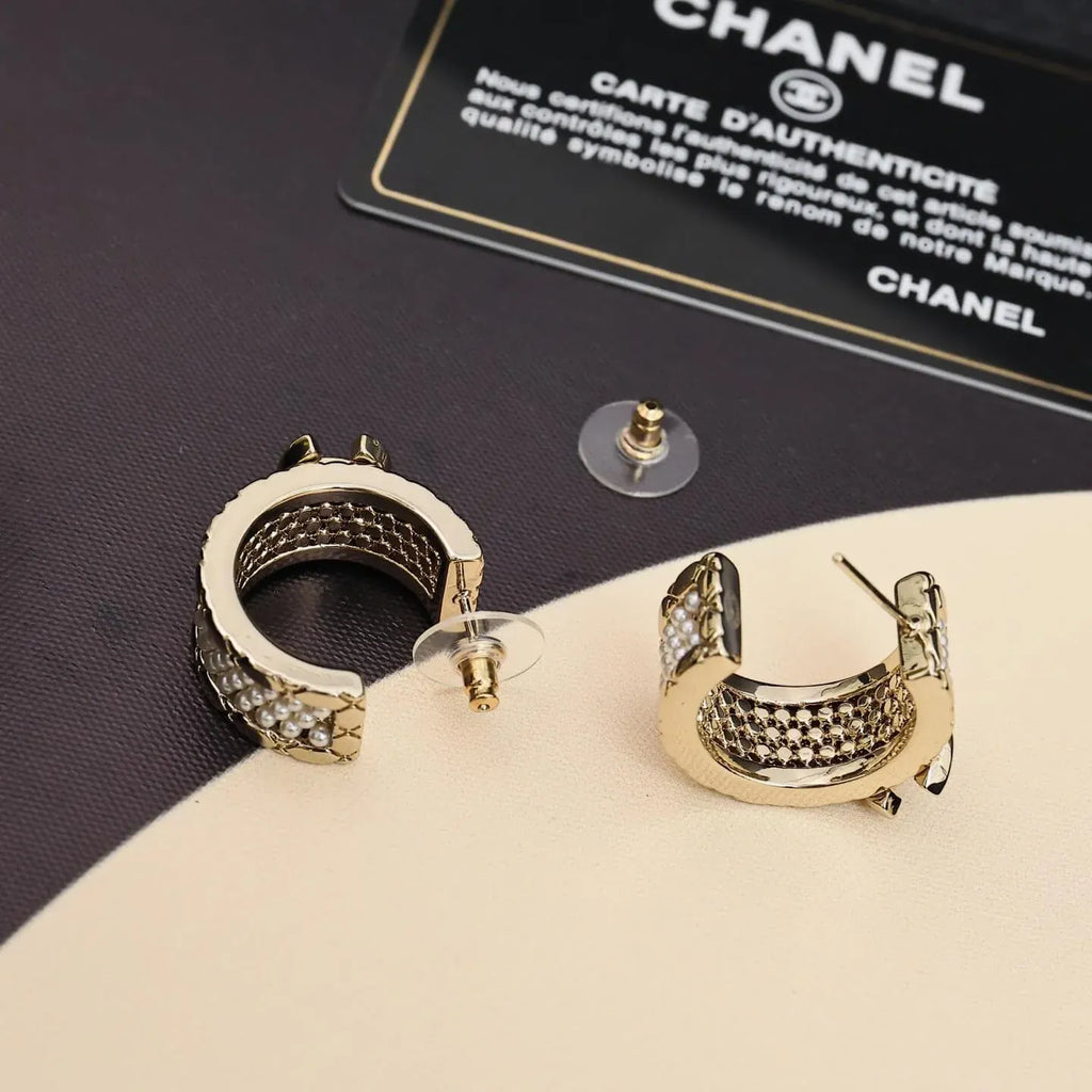 Chic Pearl-Accented Earrings