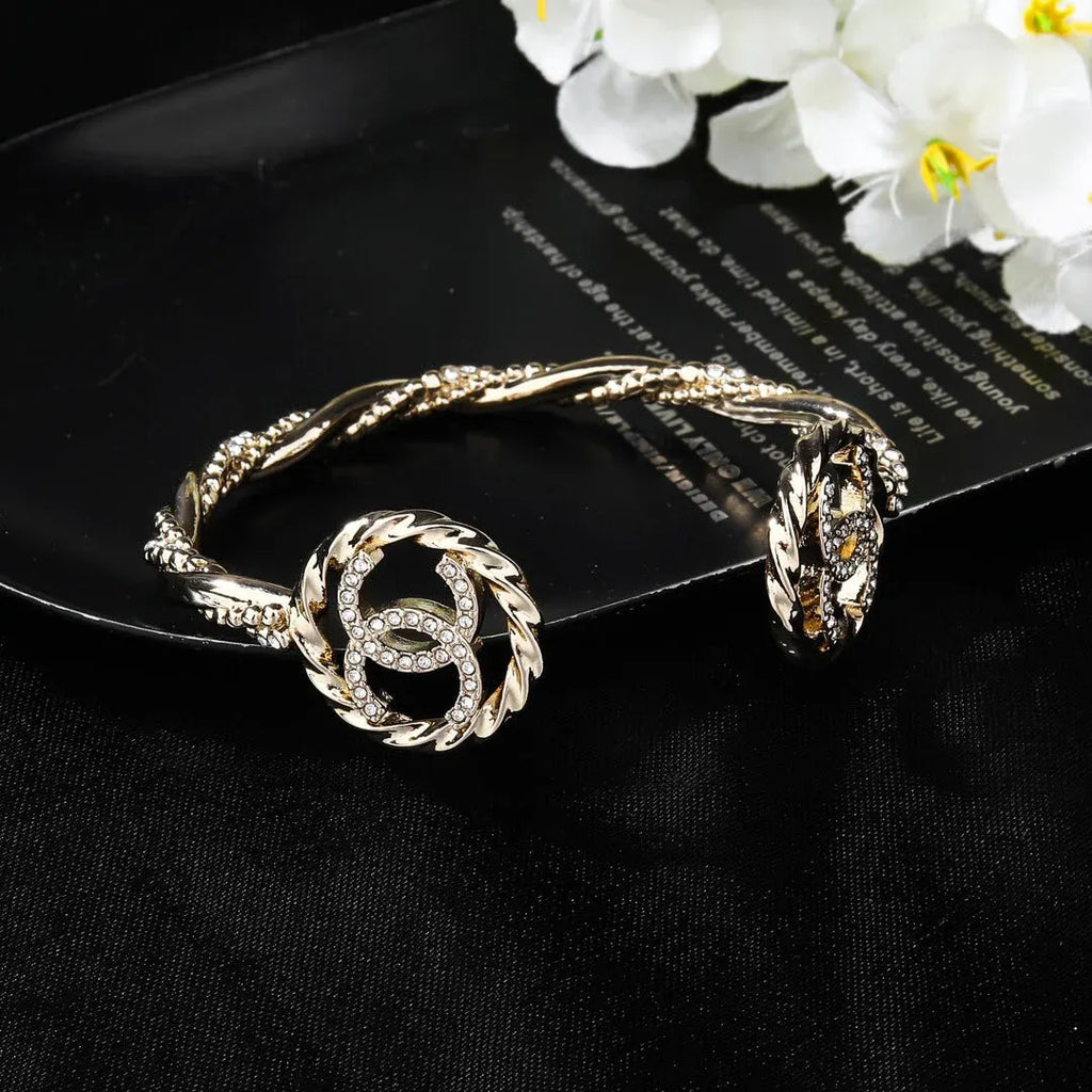 Diamond-Encrusted Cuff Bracelet