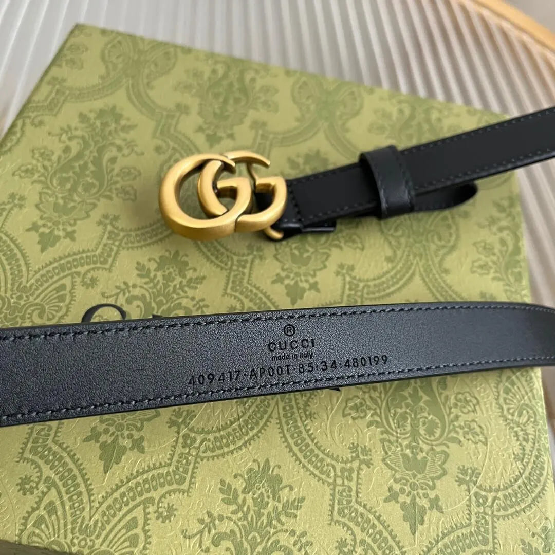 Classic Buckle Slim Belt