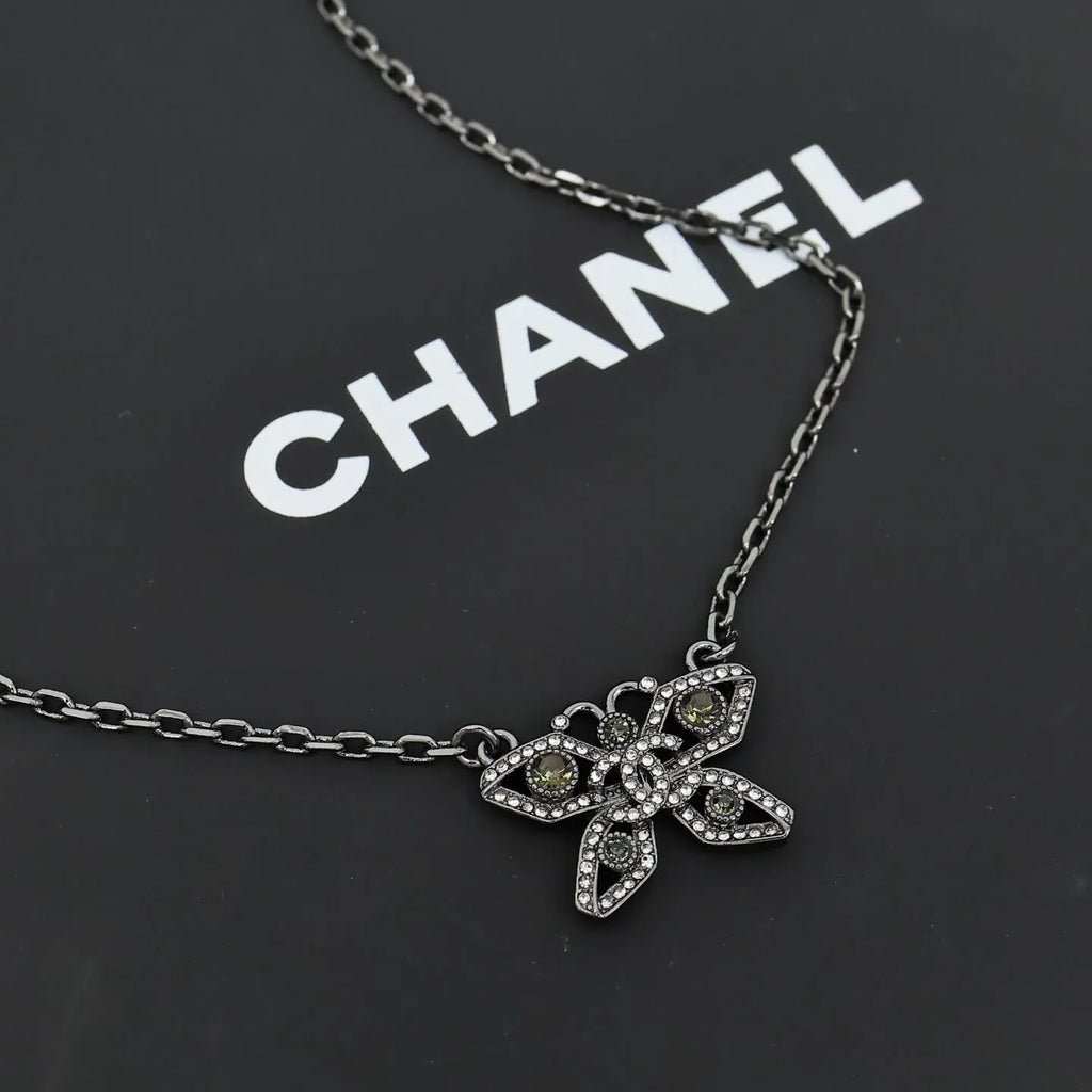 Minimalist Butterfly Diamond Necklace